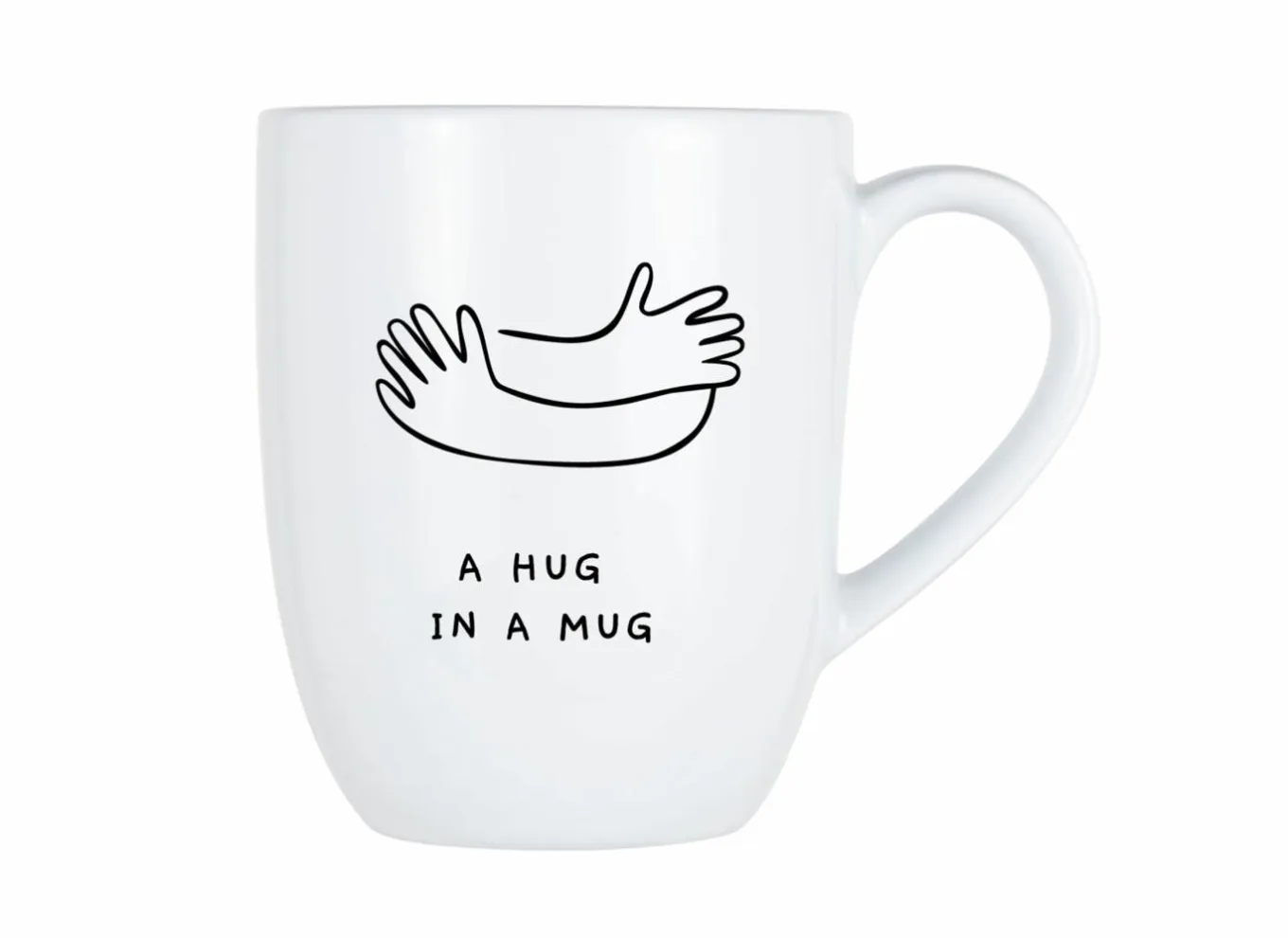 Cosy & Trendy Koffietassen|Koffietassen|Mok Cosy A hug in a mug 53cl - porselein - wit