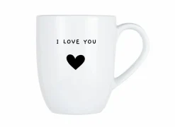Cosy & Trendy Koffietassen|Koffietassen|Mok Cosy I Love You 53cl - porselein - wit