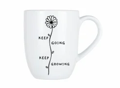 Cosy & Trendy Mok Cosy Keep going, keep growing 53cl - porselein - wit- Koffietassen|Koffietassen