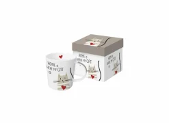 Koffietassen|Koffietassen|Mok Home Cat 35cl - porselein - wit