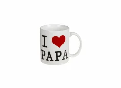 Mok I Love Papa 10x8cm - keramiek - wit- Koffietassen|Koffietassen