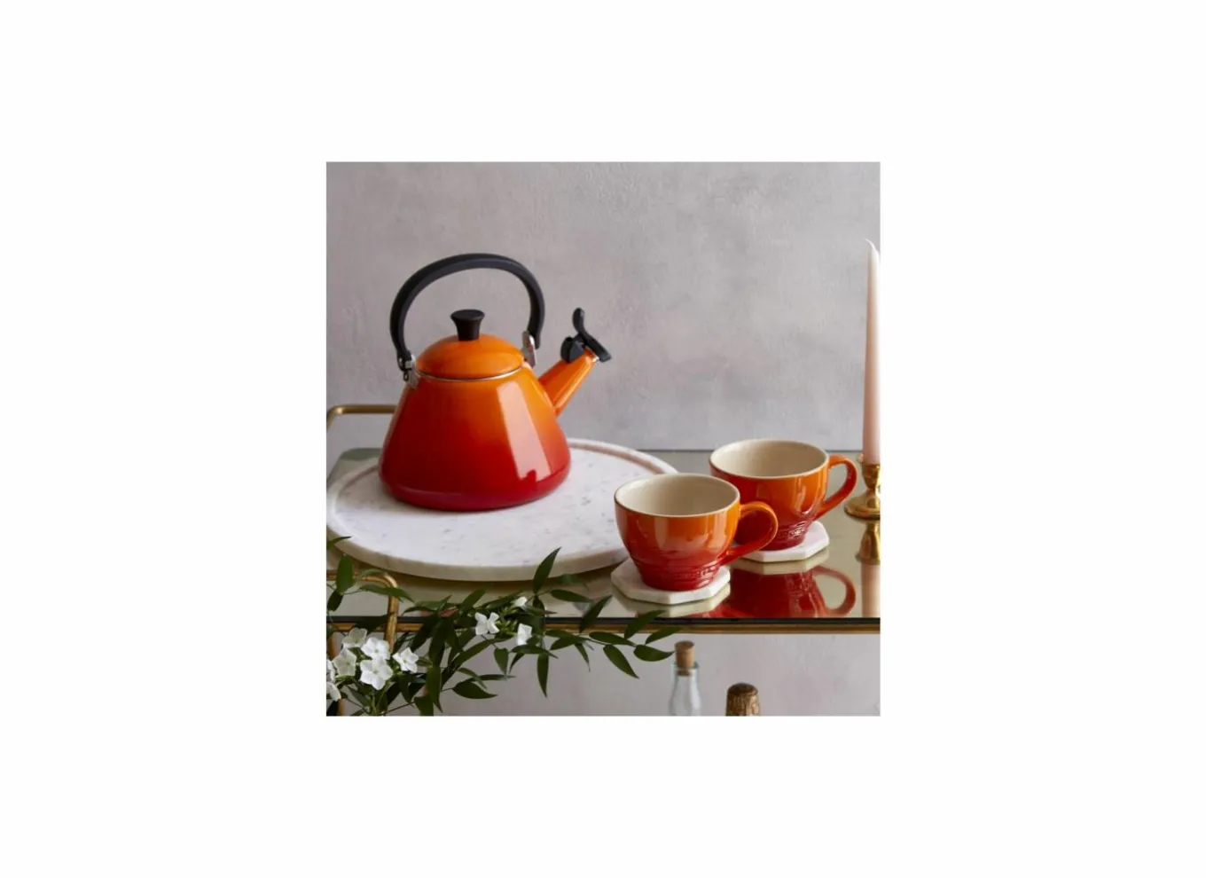 Le Creuset Koffietassen|Koffietassen|Mok 40cl - keramiek - oranjerood