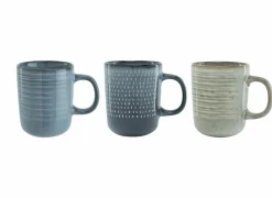 Cosy & Trendy Mok Samos 38cl - keramiek - blauw & taupe- Koffietassen|Koffietassen