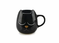 Bergers Mok Wake Cat 40cl - keramiek - zwart- Koffietassen|Koffietassen