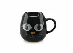 Bergers Mok Wake Cat 40cl - keramiek - zwart- Koffietassen|Koffietassen