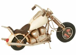 J line Decoratieve Accessoires|Moto Antiek 28,5x9x15cm - metaal - gebroken wit