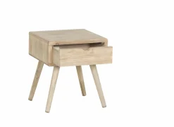 Nachtkastje County 46x40x40cm - den fineer & spar massief & decor - naturel- Bijzetkasten|Bijzetkasten