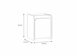 Nachtkastje Hoa 42x41x53cm - decor - mauvella eik & groen- Nachttafels