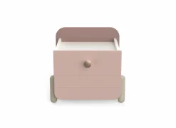 Demeyere Nachtkastje Jade 39,5x36x38cm - decor - mat roze & mat wit- Nachttafels