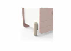 Demeyere Nachtkastje Jade 39,5x36x38cm - decor - mat roze & mat wit- Nachttafels