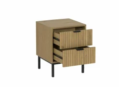 Nachtkastje Nevado 40x40x52cm - MDF melamine - wilde eik- Nachttafels|Nachtkastje