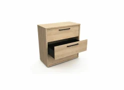 Nachttafels|Nachtkastje Tessa 52x44x51cm - melamine - zand eik