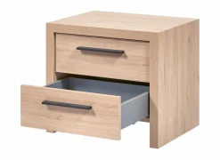 Nachtkastje 50x42x46cm - decor - beige & bruin- Nachttafels|Nachtkastje