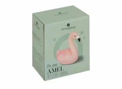 Nachtlampje Flamingo H14,5cm - kunststof - roze inclusief batterij- Nachtlampjes|Nachtlampjes