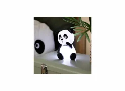 Nachtlampje Panda H13,5cm - kunststof - wit/zwart inclusief batterij- Nachtlampjes|Nachtlampjes