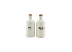 Olie en azijnstel Cucina H20,5cm stoneware wit- Olie & Azijn