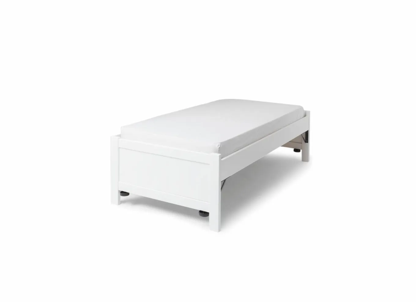 Bedaccessoires|Onderschuifbed Duet 90cm - beuk massief - beuk wit