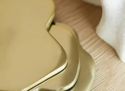 Salt & Pepper Decoratieve Accessoires|Onderzetter Charm 10x9,50cm - goud - set van 4