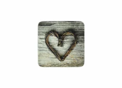 Mars & More Glasonderzetters|Onderzetters voor glazen Heart 10x10cm - MDF - multicolor - set van 6