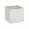 Opbergbox 31x31cm - bouclé - wit- Opbergboxen|Opbergboxen