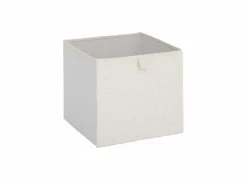 Opbergbox 31x31cm - bouclé - wit- Opbergboxen|Opbergboxen