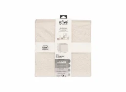 Opbergbox 31x31cm - bouclé - wit- Opbergboxen|Opbergboxen