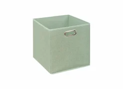 Opbergbox 31x31cm - stof - saliegroen- Opbergboxen|Opbergboxen