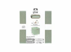 Opbergbox 31x31cm - stof - saliegroen- Opbergboxen|Opbergboxen