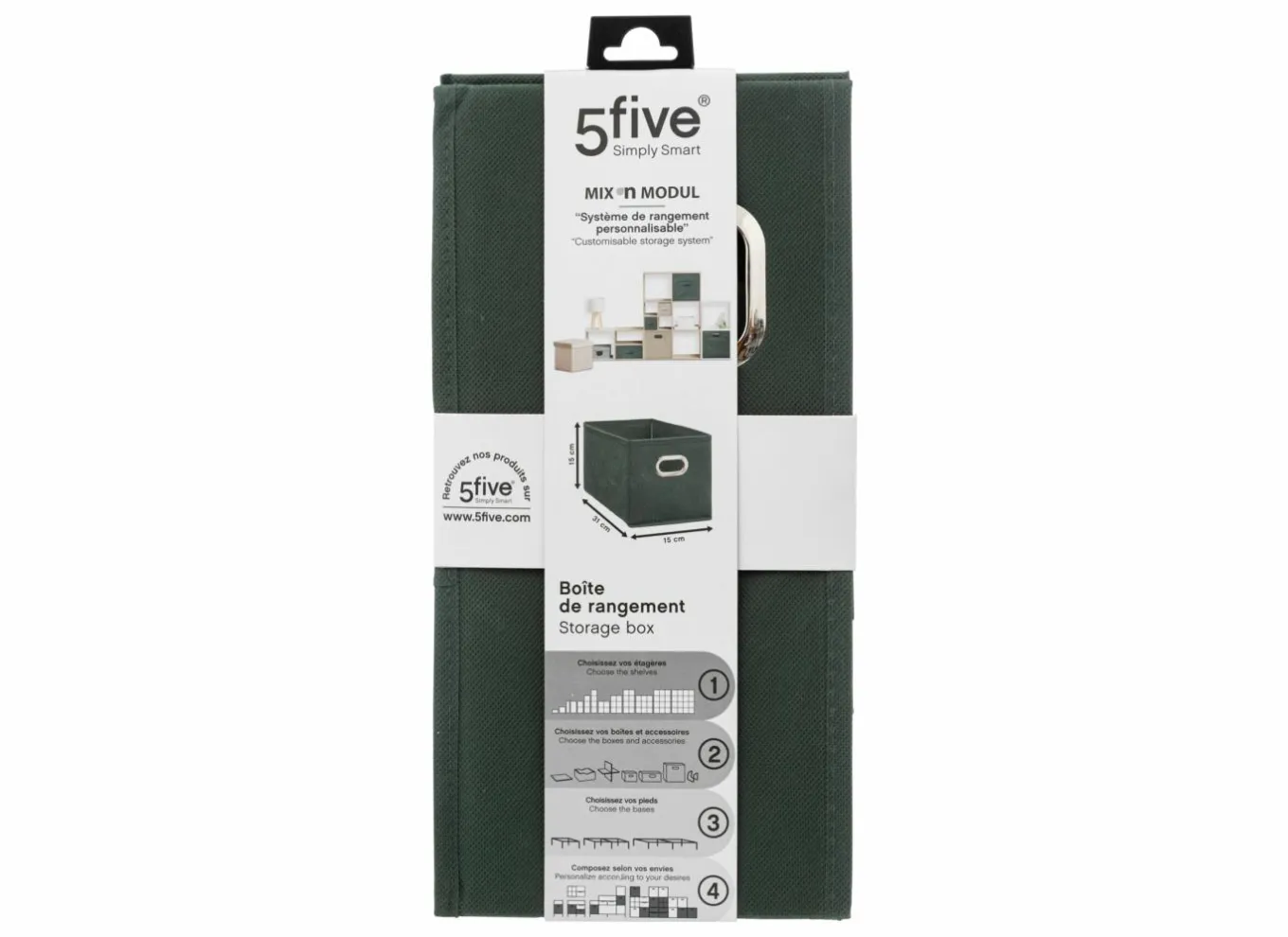 Opbergmanden|Opbergboxen|Opbergbox 31x15x15cm kaki