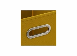 Opbergbox 31x31x31cm mosterd- Opbergmanden|Opbergboxen