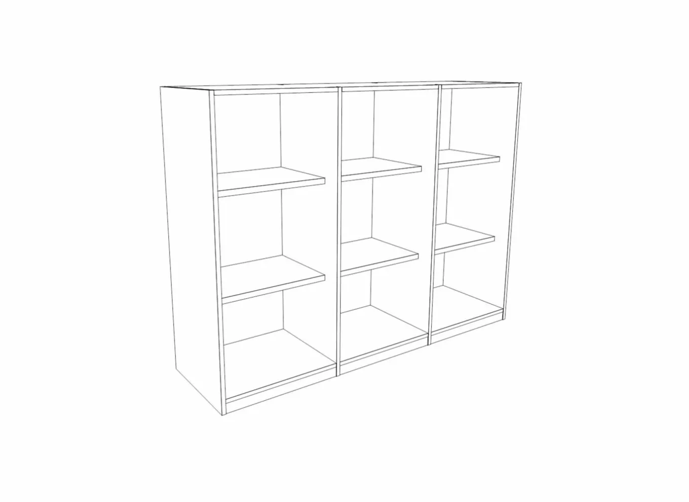 Rekken|Draaideurkasten|Opbergkast Capo 2 160x40x112cm - melamine - kastanje & zwart