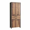 Opbergkast Clif-B 86x42x221cm - decor - old wood- Draaideurkasten