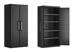 Keter Draaideurkast|Draaideurkast|Opbergkast Detroit 89cm - polypropyleen - zwart