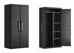 Keter Draaideurkast|Draaideurkast|Opbergkast Detroit 89cm - polypropyleen - zwart