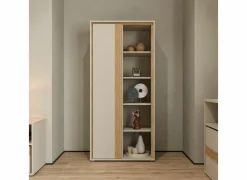 Boekenkast|Boekenkast|Opbergkast Wexlin 76x50x165cm - decor - sand & mauvella oak