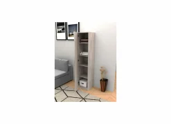 Opbergkast 40x40x180cm - decor - new grey oak- Boekenkast|Draaideurkasten