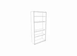 Boekenkast|Draaideurkasten|Opbergkast 80x40x180cm - decor - snow white