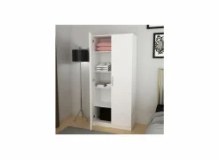 Boekenkast|Draaideurkasten|Opbergkast 80x40x180cm - decor - snow white