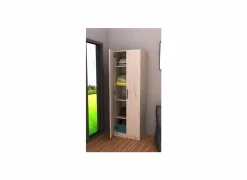 Boekenkast|Draaideurkasten|Opbergkast 60x40x180cm - decor - witte eik