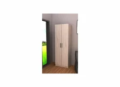 Boekenkast|Draaideurkasten|Opbergkast 60x40x180cm - decor - witte eik