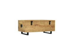 Opbergkoffer Josh 120x60x50cm - mango massief - naturel- Opbergkoffers|Opbergkoffers