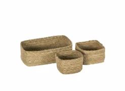 Opbergmand Oki set van 3 - zeegras - naturel- Opbergmanden|Opbergmanden