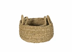 Opbergmand Ophelia set van 2 - zeegras - naturel- Opbergmanden|Linnenmanden