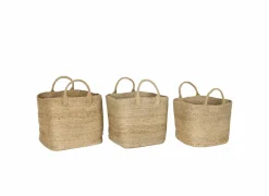 Opbergmand Pele set van 3 - jute - naturel- Opbergmanden|Linnenmanden