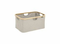 Opbergmand Tidy Box inklapbaar 57x37x27cm - polyestervezel & bamboe - beige- Opbergmanden|Wasmanden