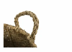 Opbergmand Yang Ø50x44cm - zeegras - naturel- Opbergmanden|Linnenmanden