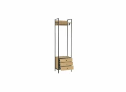 Rekken|Rekken|Opbergrek Aware 60x40x220cm - melamine & metaal - eik