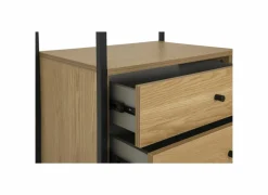 Rekken|Rekken|Opbergrek Aware 60x40x220cm - melamine & metaal - eik