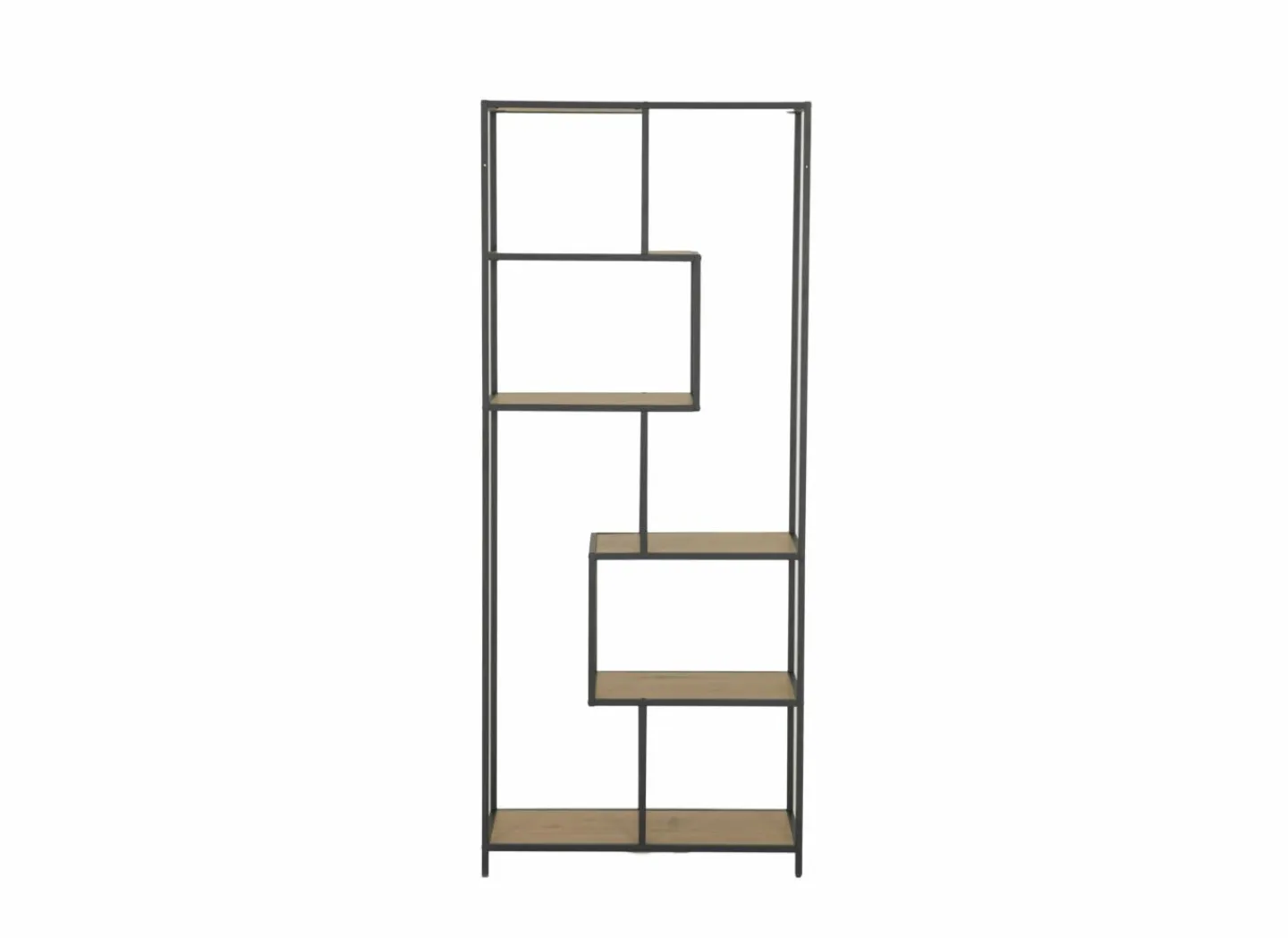 Opbergrek Tower 77x35x185cm - melamine & metaal - eik- Rekken|Rekken