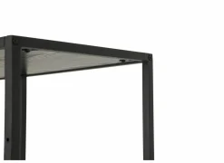 Opbergrek Tower 77x35x185cm - melamine & metaal - zwart- Rekken|Rekken